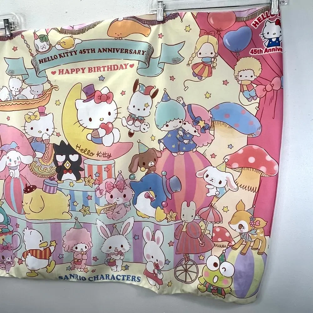 Sanrio Hello Kitty Tapestry Wall Hanging 45th Anniversary Backdrop Kuromi Melody